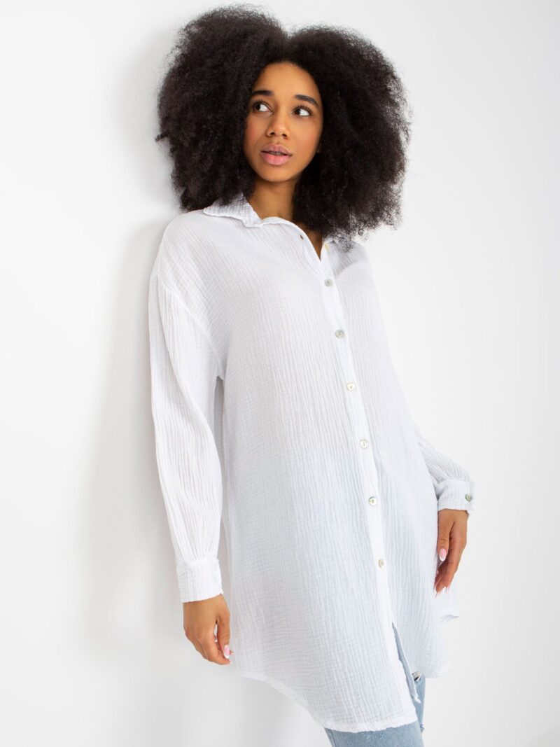 Biała muślinowa koszula damska